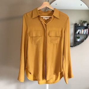 Anthropologie Porridge | Yellow Button-up Blouse